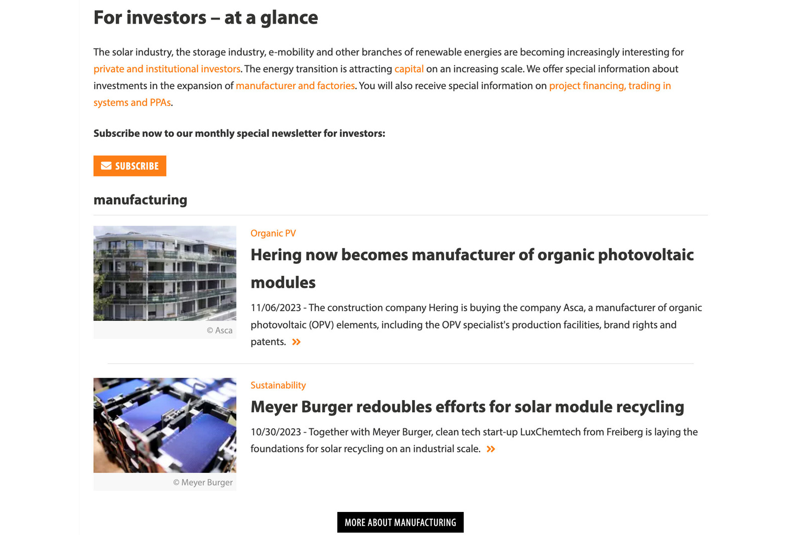 Did you miss the latest newsletter for solar investors?