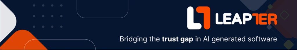 Leapter Banner (Source: Linkedin) Devtool of the Week Developer Tools software AI trust smarter secure coding blueprints Leapter Banner (Source: Linkedin) Devtool of the Week Developer Tools software AI trust secure coding blueprints smarter