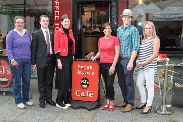 L-R-Faye-Matthewman-Keiran-Mulvaney-Michelle-Donelan-Sarah-Jayne-Puntis-John-Paine-and-Melody-Thompson-620x400