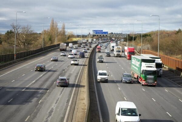 Wide Angle View of a Highway