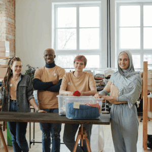 Volunteers Donation Centre Working Together Communities Support Help Care Well-being